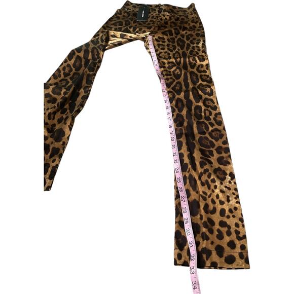 NWT Dolce & Gabbana AUTHENTIC Leopard Stretch Silk HR Skinny Pants Sz EU 40 US 2 - Picture 5 of 13